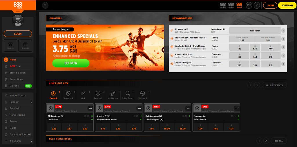 888Sport Screenshot